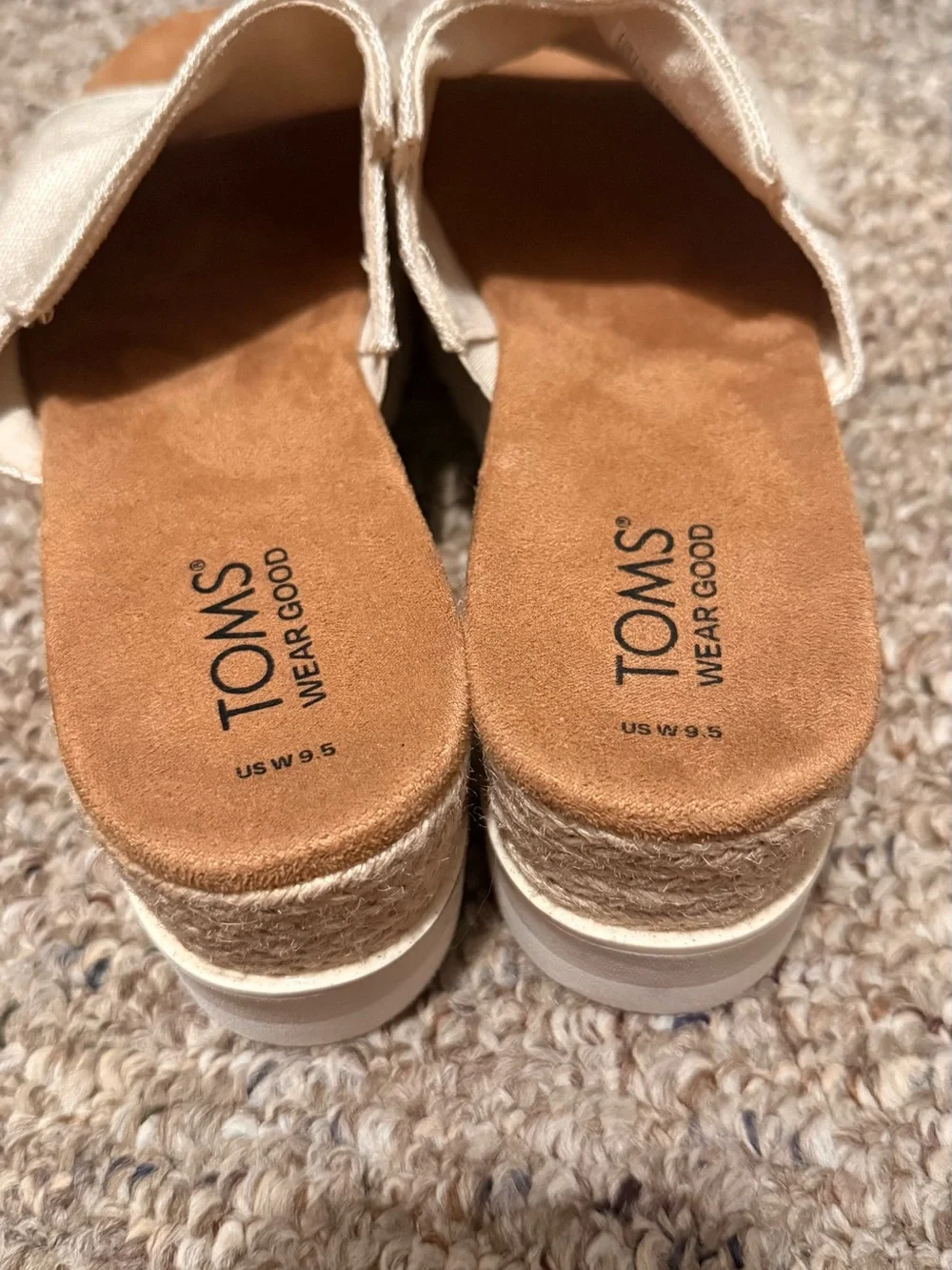 TOMS Women’s Cream Canvas Slide Mules